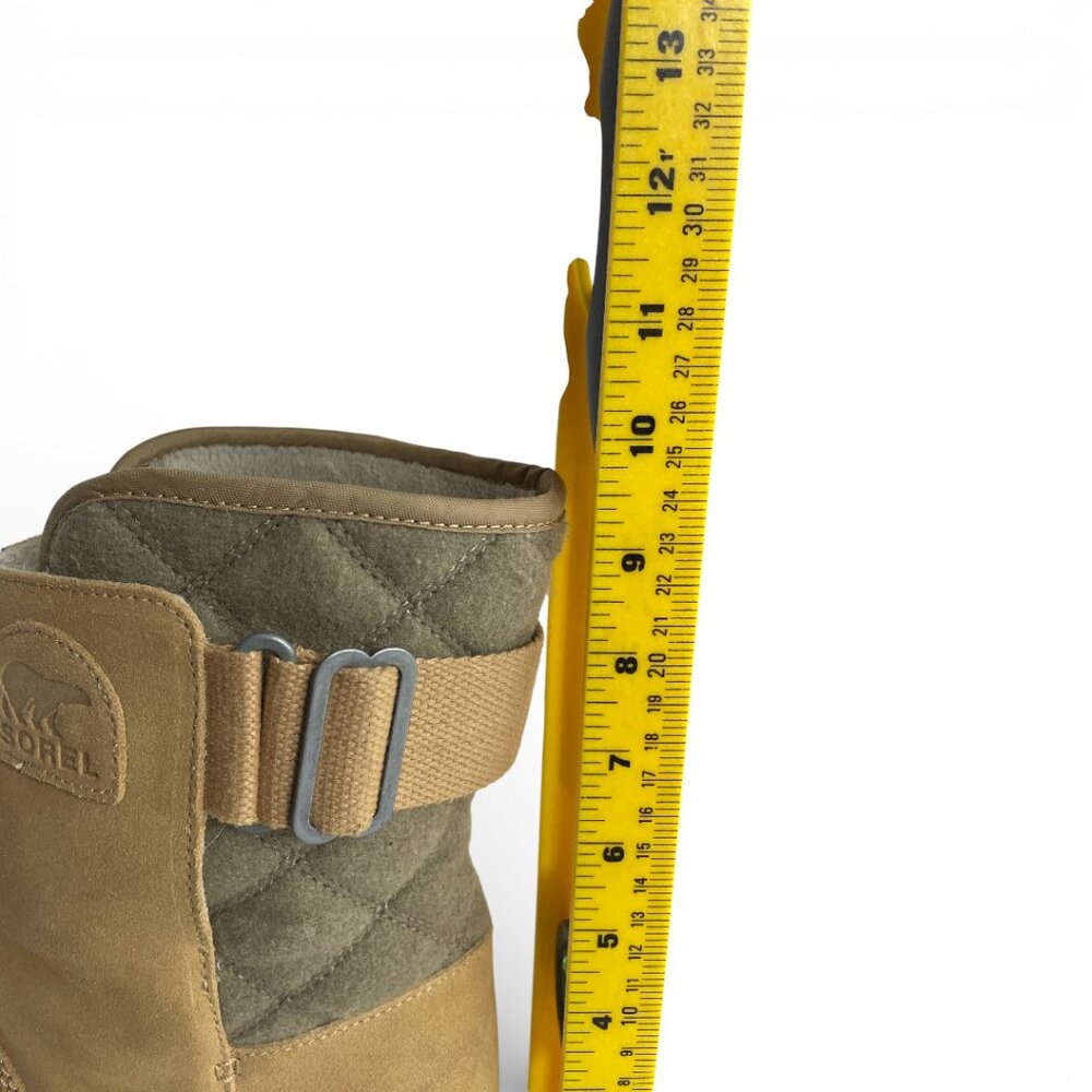 Sorel Campus Beige Tan Suede Leather Insulated Winter Boots NL2068-373 Women's 9 - Picture 12 of 14
